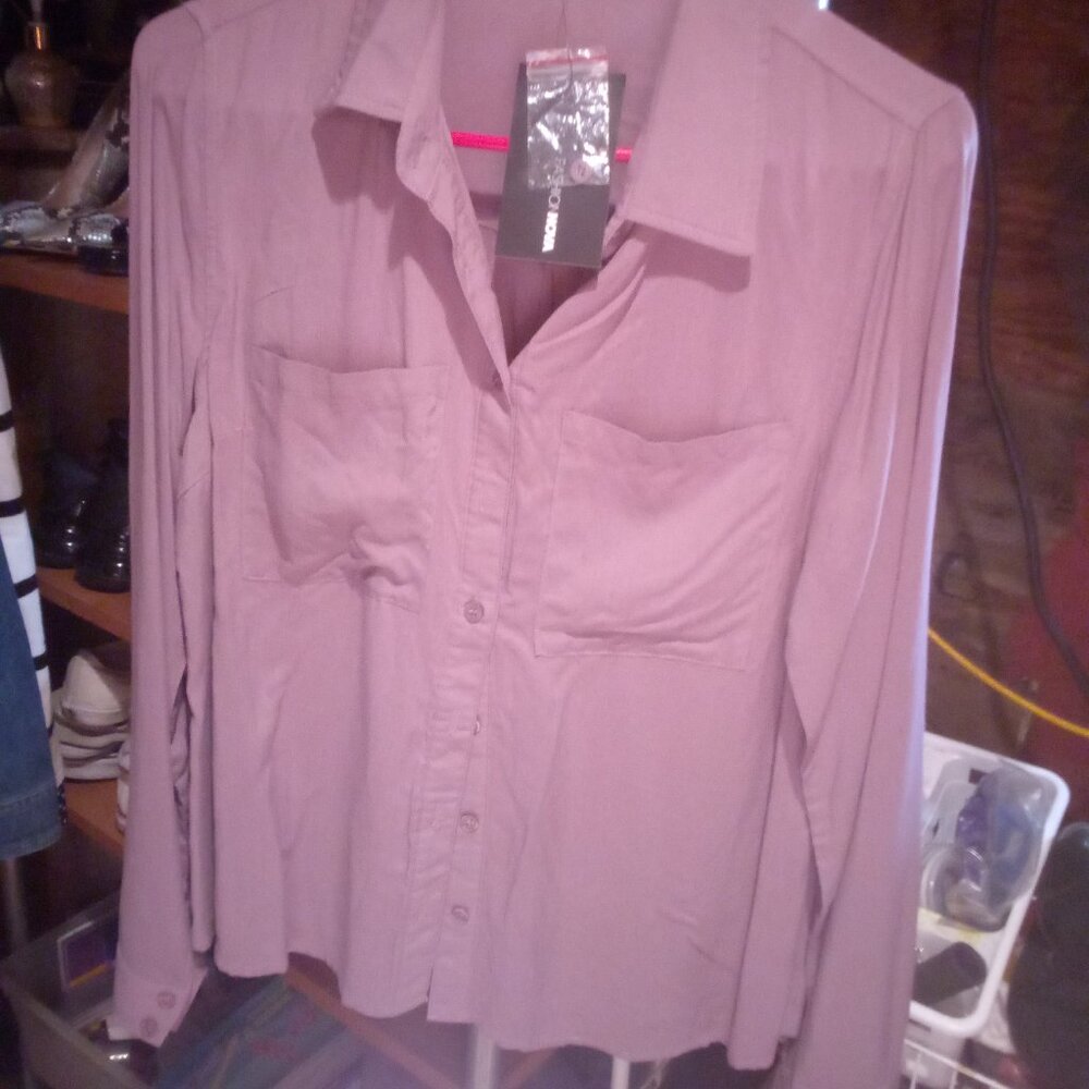 Collard long sleeve blouse